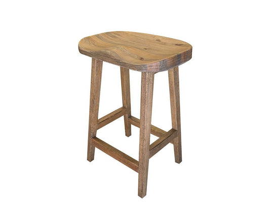 IFD - Tulum - 24in Wooden Stool - IFD6221STL24 veiw 1