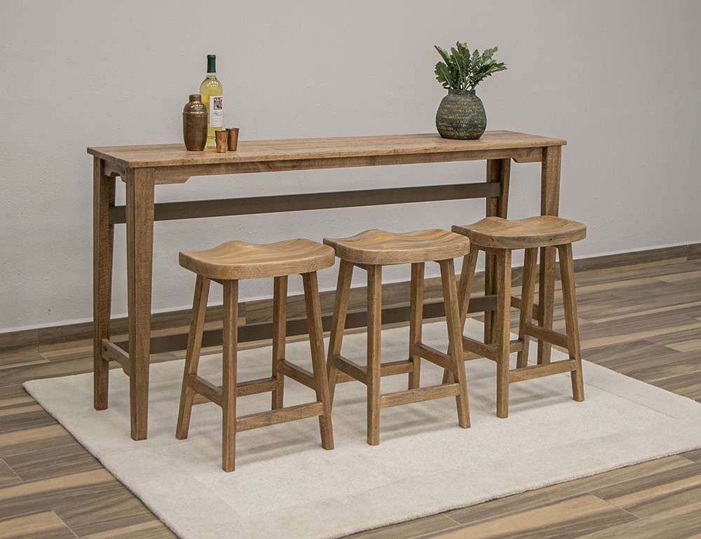 IFD - Tulum - 24in Wooden Stool - IFD6221STL24 veiw 2