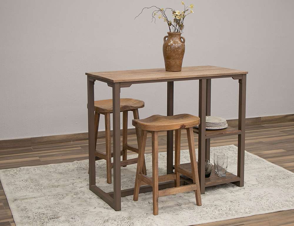 IFD - Tulum - 24in Wooden Stool - IFD6221STL24 veiw 3