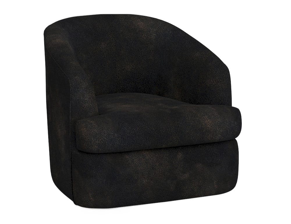 IFD  - Tumbi  - Wooden Frame & Metal Base, 360 Degree Swivel Accent Chair  - Black  - IUP854-ACH-216 view 1