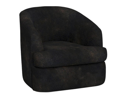 IFD  - Tumbi  - Wooden Frame & Metal Base, 360 Degree Swivel Accent Chair  - Black  - IUP854-ACH-216 view 2