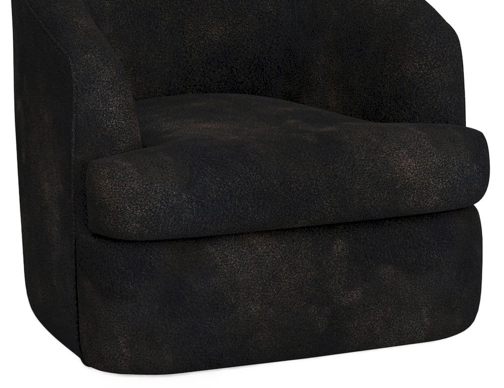 IFD  - Tumbi  - Wooden Frame & Metal Base, 360 Degree Swivel Accent Chair  - Black  - IUP854-ACH-216 view 4