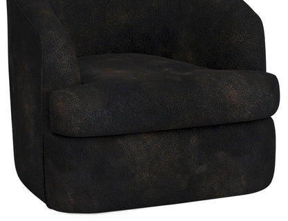 IFD  - Tumbi  - Wooden Frame & Metal Base, 360 Degree Swivel Accent Chair  - Black  - IUP854-ACH-216 view 4