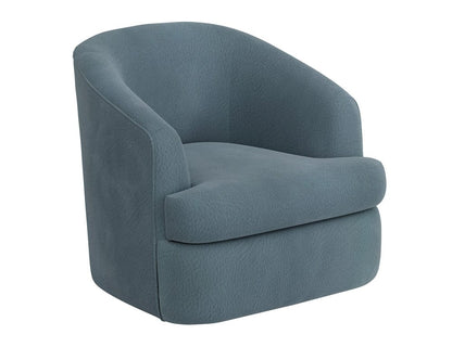 IFD  - Tumbi  - Wooden Frame & Metal Base, 360 Degree Swivel Accent Chair  - Blue  - IUP854-ACH-233 view 1