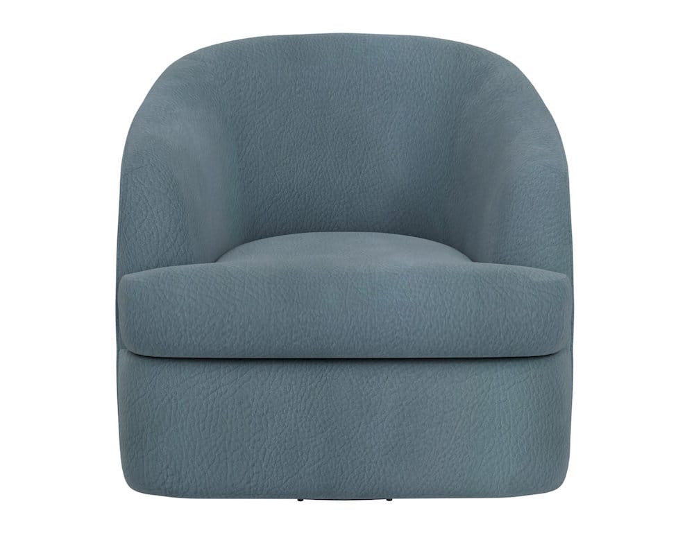 IFD  - Tumbi  - Wooden Frame & Metal Base, 360 Degree Swivel Accent Chair  - Blue  - IUP854-ACH-233 view 2