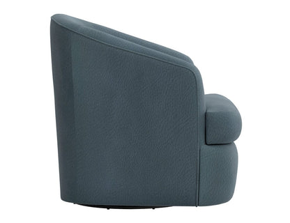 IFD  - Tumbi  - Wooden Frame & Metal Base, 360 Degree Swivel Accent Chair  - Blue  - IUP854-ACH-233 view 3
