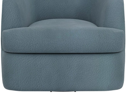 IFD  - Tumbi  - Wooden Frame & Metal Base, 360 Degree Swivel Accent Chair  - Blue  - IUP854-ACH-233 view 5