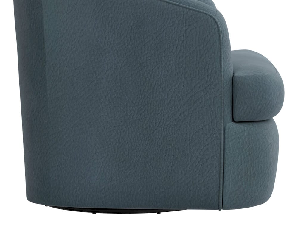 IFD  - Tumbi  - Wooden Frame & Metal Base, 360 Degree Swivel Accent Chair  - Blue  - IUP854-ACH-233 view 7