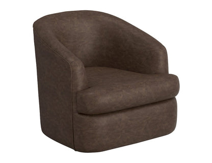 IFD  - Tumbi  - Wooden Frame & Metal Base, 360 Degree Swivel Accent Chair  - Brown  - IUP854-ACH-212 view 1