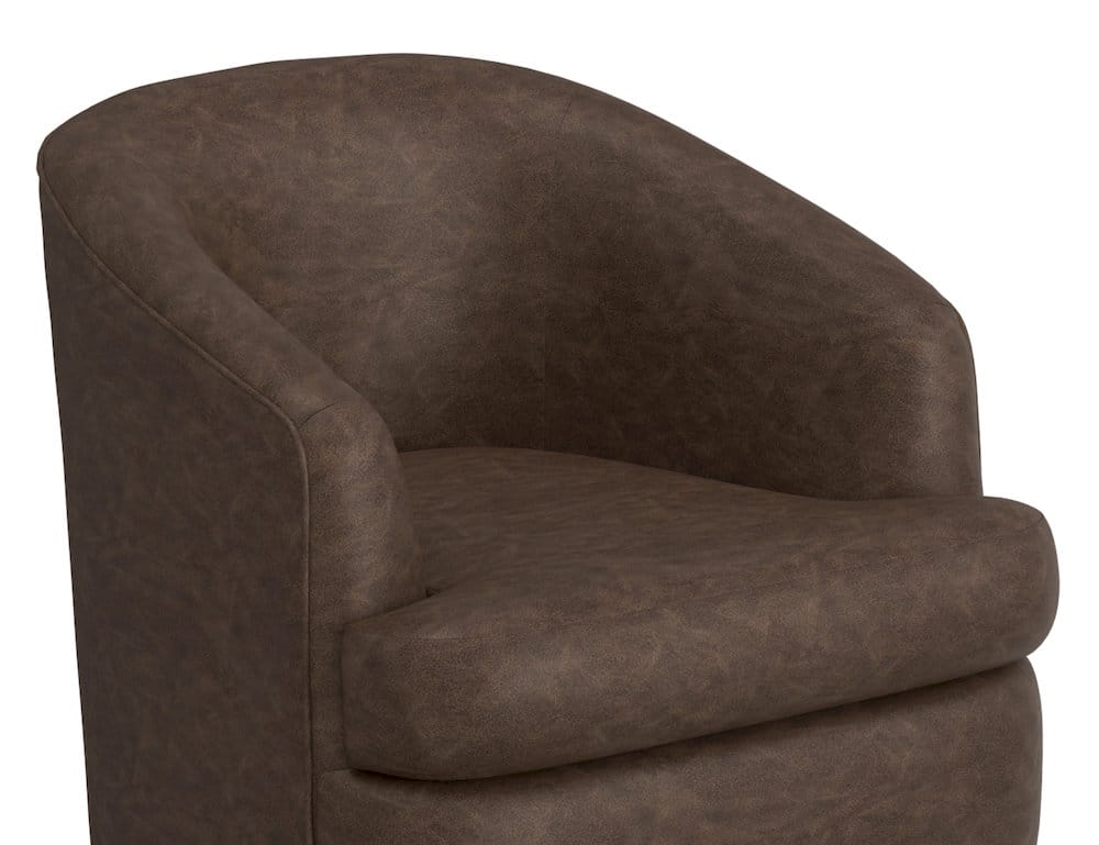IFD  - Tumbi  - Wooden Frame & Metal Base, 360 Degree Swivel Accent Chair  - Brown  - IUP854-ACH-212 view 5