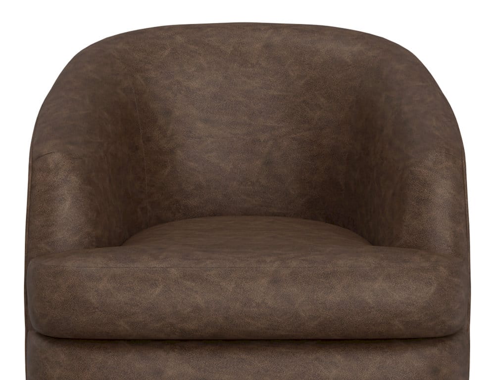 IFD  - Tumbi  - Wooden Frame & Metal Base, 360 Degree Swivel Accent Chair  - Brown  - IUP854-ACH-212 view 6