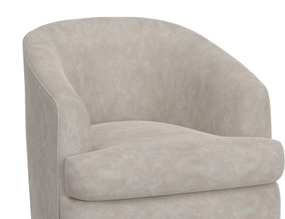IFD  - Tumbi  - Wooden Frame & Metal Base, 360 Degree Swivel Accent Chair  - Gray  - IUP854-ACH-210 view 4
