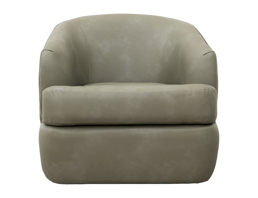 IFD  - Tumbi  - Wooden Frame & Metal Base, 360 Degree Swivel Accent Chair  - Green  - IUP854-ACH-232 view 2
