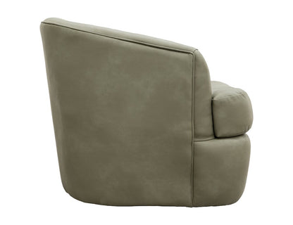 IFD  - Tumbi  - Wooden Frame & Metal Base, 360 Degree Swivel Accent Chair  - Green  - IUP854-ACH-232 view 3