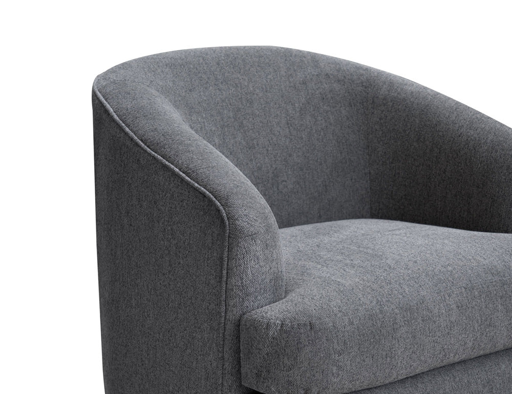 IFD - Tumbi - Wooden Frame & Metal Base, 360 Degree Swivel Accent Chair - IUP854-ACH-121 view 3