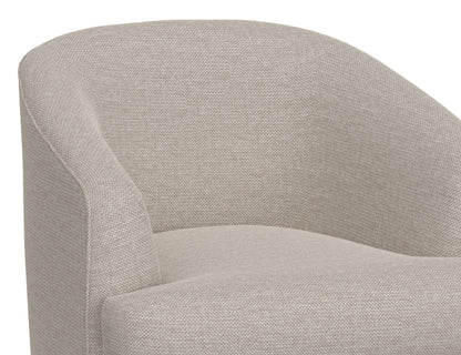 IFD - Tumbi - Wooden Frame & Metal Base, 360 Degree Swivel Accent Chair - IUP854-ACH-161 view 3