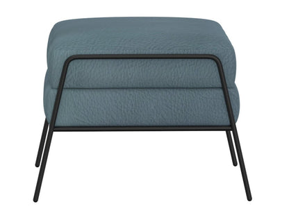 IFD  - Tyne  - Wooden Frame & Metal Base, Footstool, Ottoman  - Blue  - IUP331-OTT-233 view 2