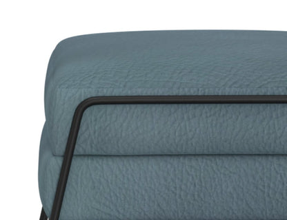 IFD  - Tyne  - Wooden Frame & Metal Base, Footstool, Ottoman  - Blue  - IUP331-OTT-233 view 5