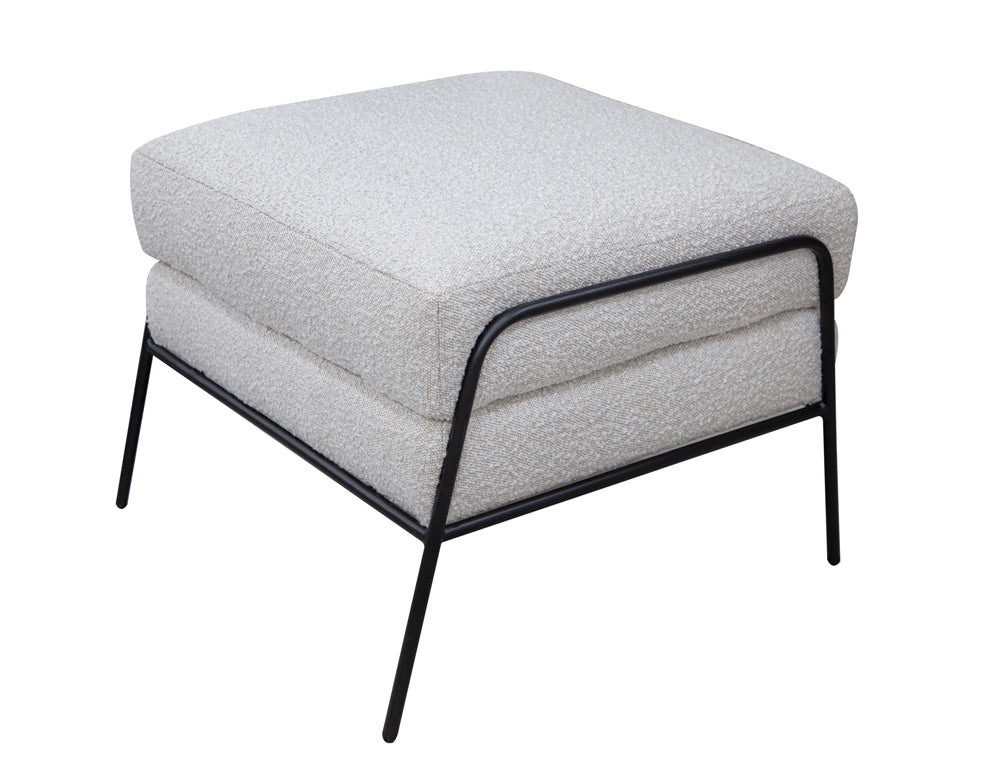 IFD - Tyne - Wooden Frame & Metal Base, Footstool Ottoman - IUP331-OTT-101 view 1