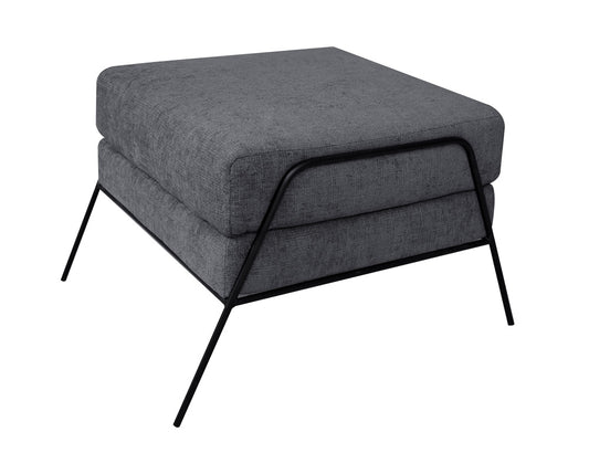 IFD - Tyne - Wooden Frame & Metal Base, Footstool Ottoman - IUP331-OTT-121 view 1