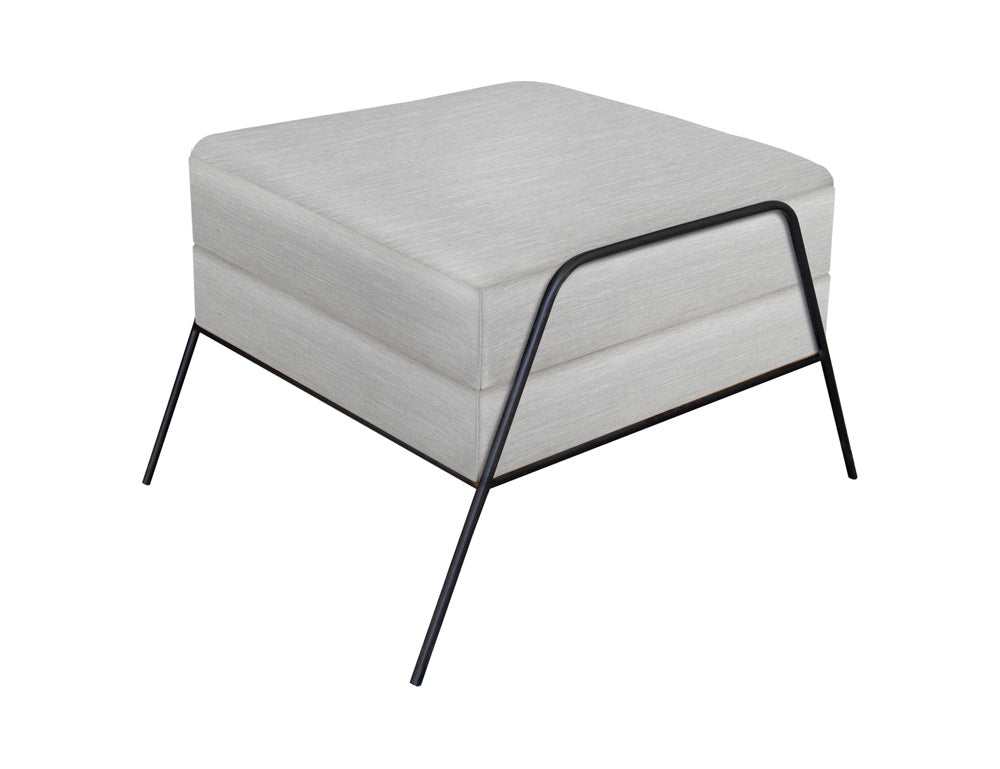 IFD - Tyne - Wooden Frame & Metal Base, Footstool Ottoman - IUP331-OTT-131 view 1