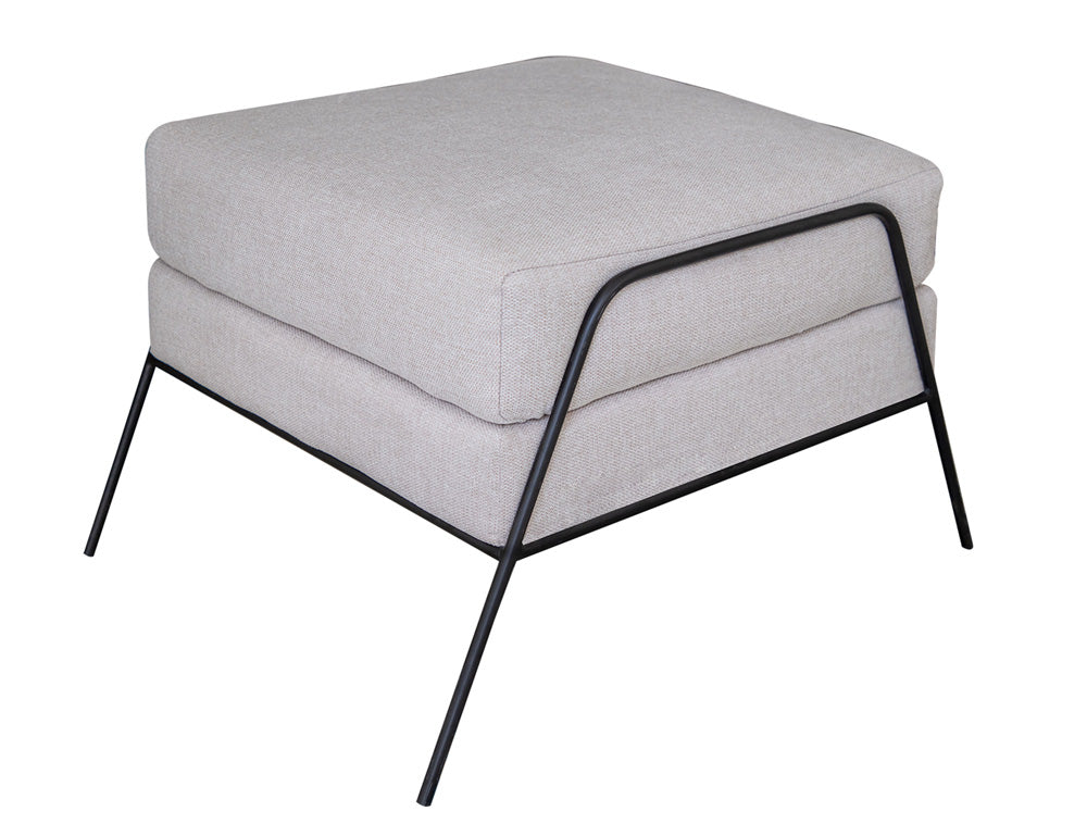 IFD - Tyne - Wooden Frame & Metal Base, Footstool Ottoman - IUP331-OTT-161 view 1