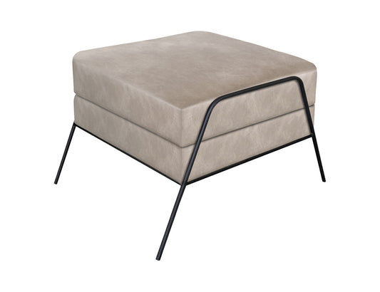 IFD - Tyne - Wooden Frame & Metal Base, Footstool Ottoman - IUP331-OTT-210 view 1