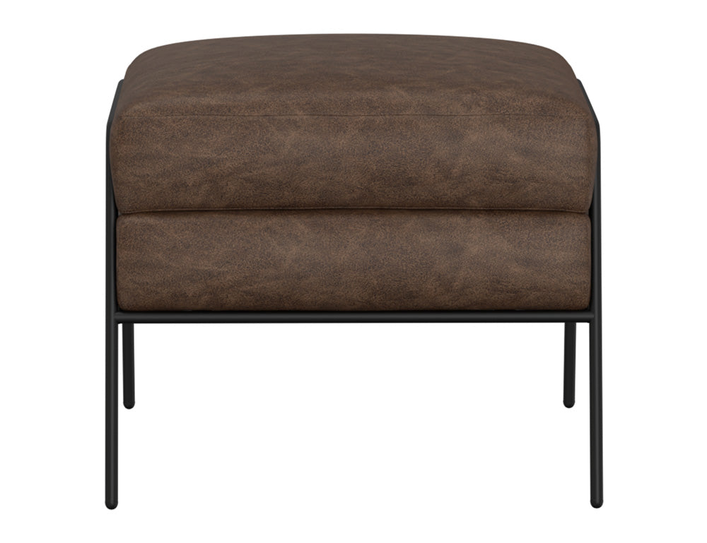 IFD - Tyne - Wooden Frame & Metal Base, Footstool Ottoman - IUP331-OTT-212 view 2