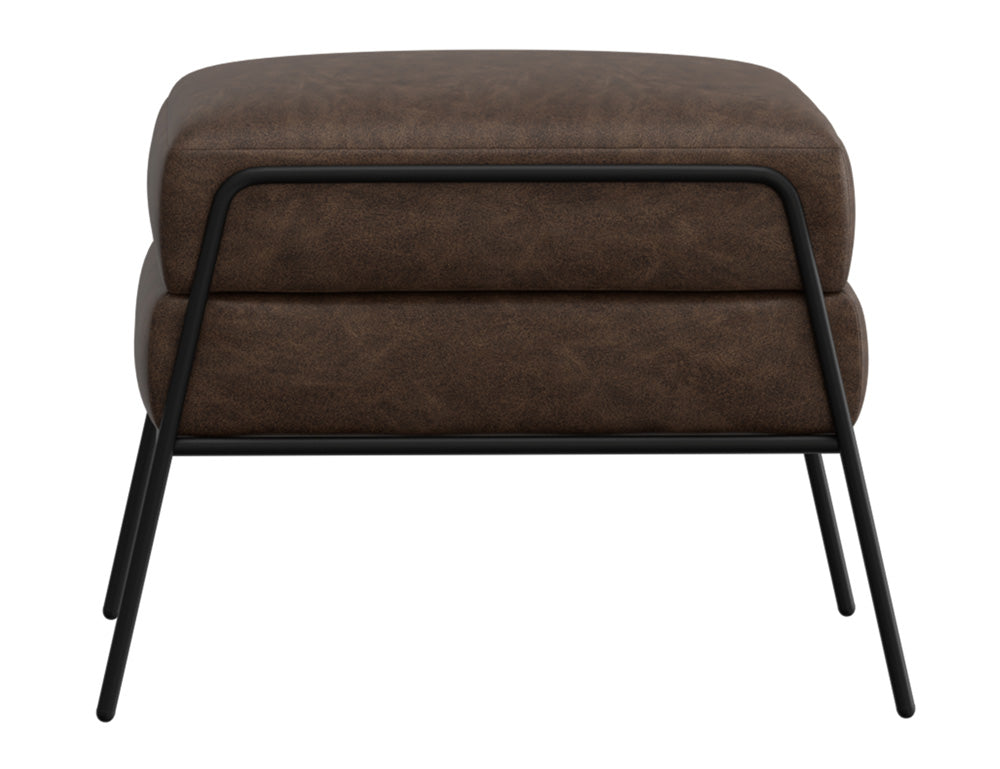 IFD - Tyne - Wooden Frame & Metal Base, Footstool Ottoman - IUP331-OTT-212 view 3