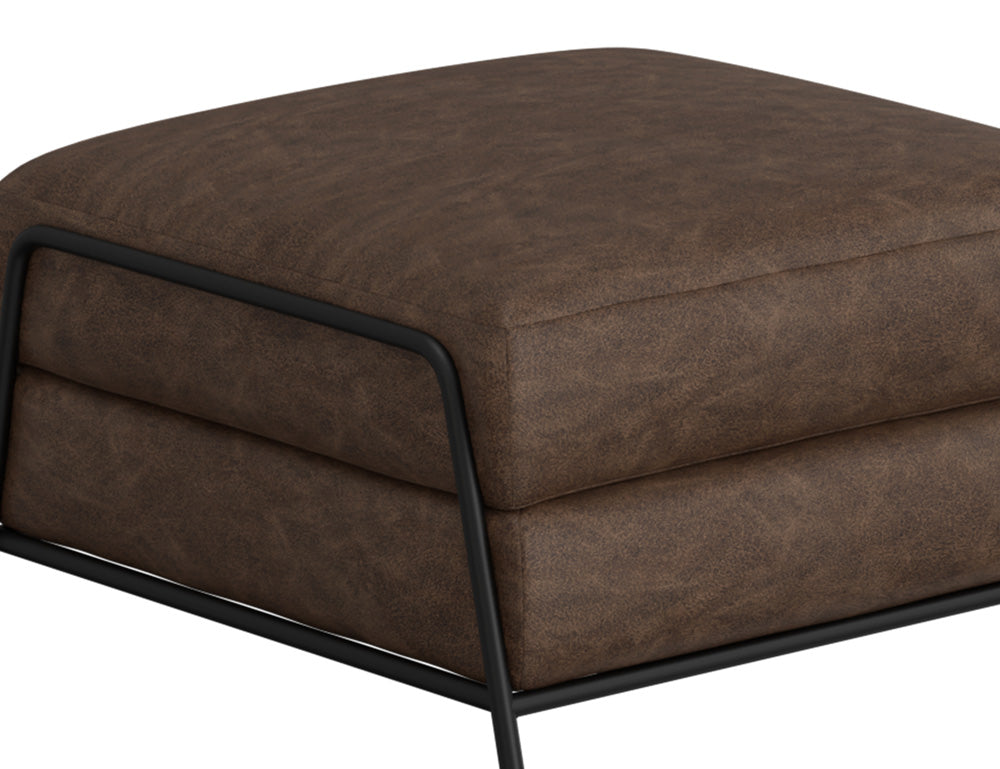 IFD - Tyne - Wooden Frame & Metal Base, Footstool Ottoman - IUP331-OTT-212 view 5