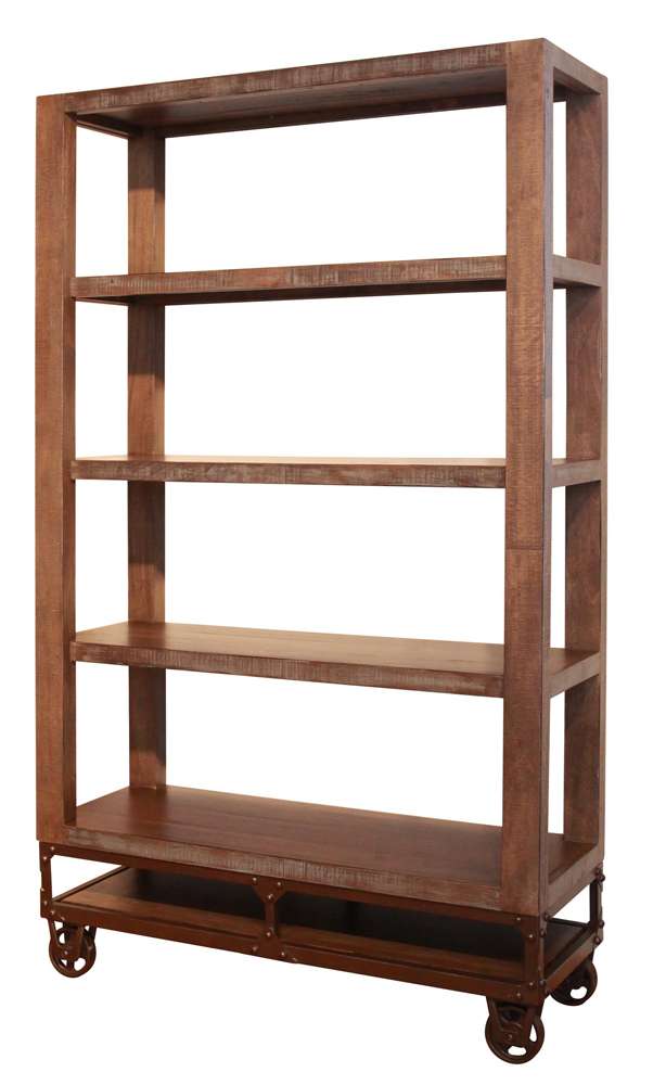 IFD - Urban Gold 70in Bookcase with 4 shelves & Casters - IFD560BKCS-70 veiw 1