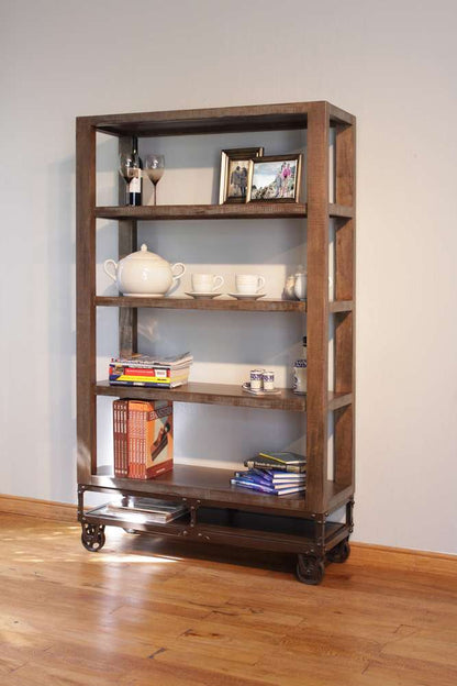 IFD - Urban Gold 70in Bookcase with 4 shelves & Casters - IFD560BKCS-70 veiw 2