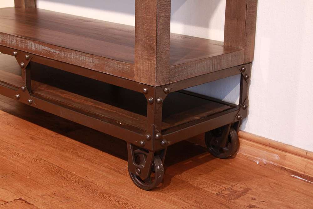 IFD - Urban Gold 70in Bookcase with 4 shelves & Casters - IFD560BKCS-70 veiw 3