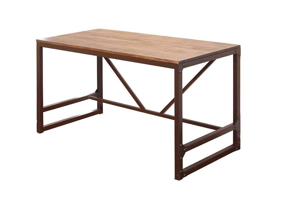 IFD - Urban Gold Desk w/Wood Top & Iron Base - IFD560DESK veiw 1