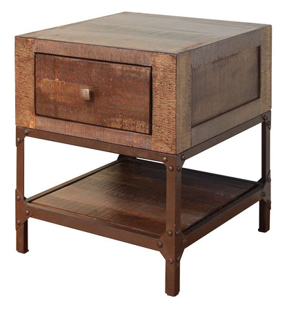 IFD - Urban Gold End Table w/1 Drawer - IFD560END veiw 1