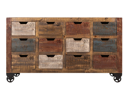 IFD - Urban Multicolor Console w/12 Numbered Drawers, Multi-Color Finish - IFD965CONS-MD view 1