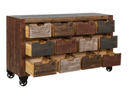 IFD - Urban Multicolor Console w/12 Numbered Drawers, Multi-Color Finish - IFD965CONS-MD view 3