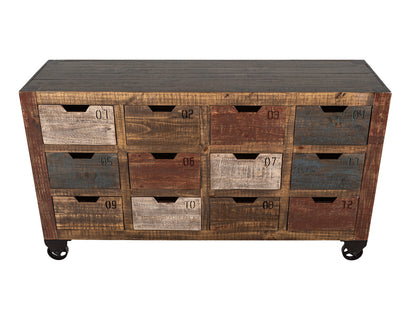 IFD - Urban Multicolor Console w/12 Numbered Drawers, Multi-Color Finish - IFD965CONS-MD view 4