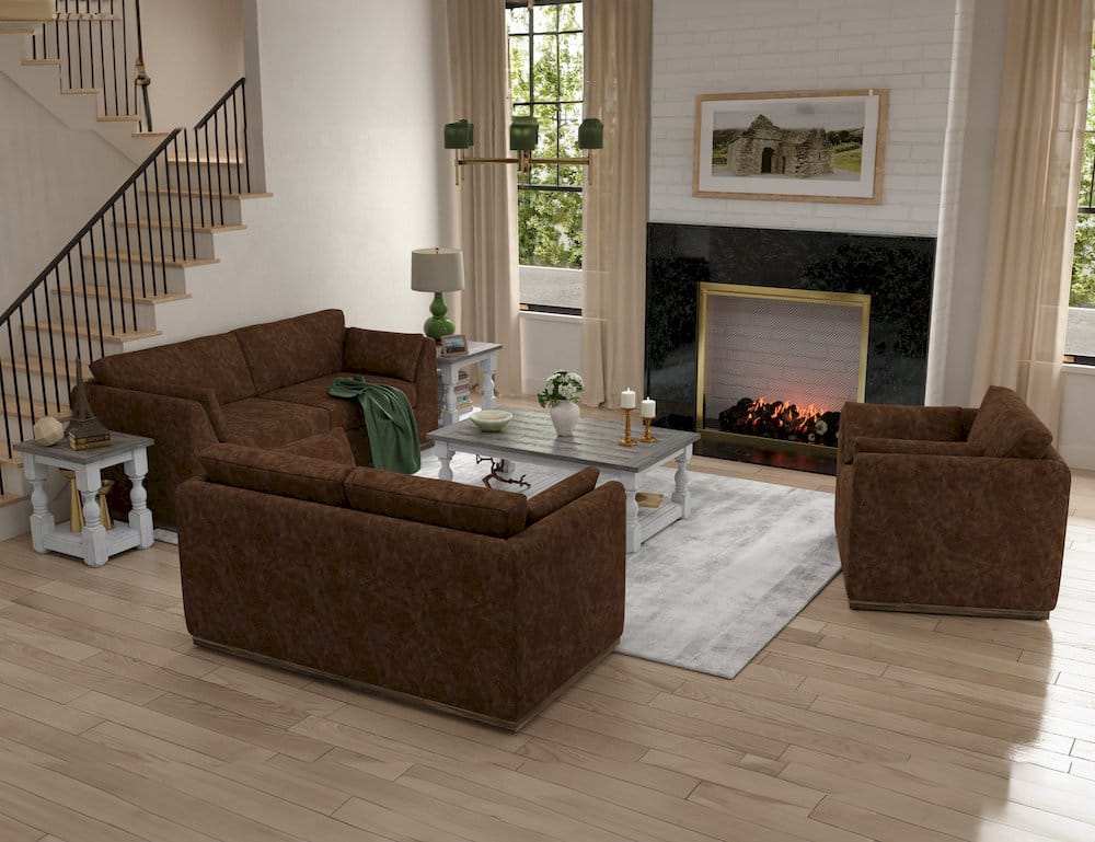 IFD  - Vallarta  - Wooden Frame & Base, Loveseat  - Brown  - IUP882-LOV-212 view 3