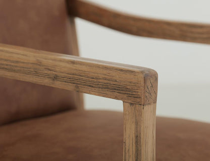 IFD - Verona - Upholstered Dining Armchair in Brown - IFD3812CHU veiw 4