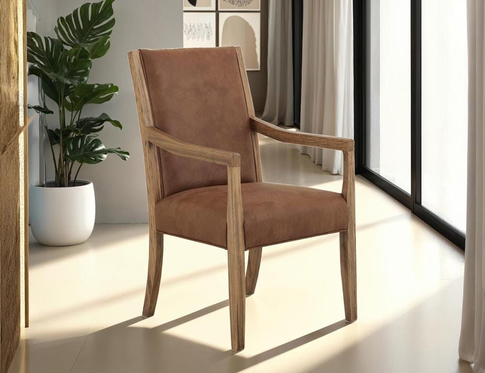 IFD - Verona - Upholstered Dining Armchair in Brown - IFD3812CHU veiw 7