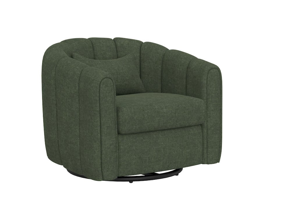 IFD  - Viera  - Wooden Frame & Metal Base, 360 Degree Swivel Glider  - Green  - IUP515-ACH-111 view 1