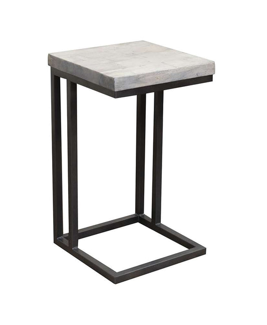 IFD - Vista Iron base & Wooden Top, C-Shaped Table - IFD8401MTN veiw 1