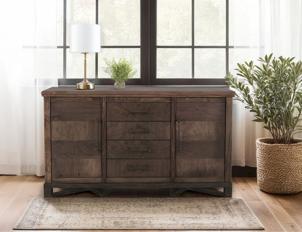 IFD  - Walnut  - 4 Drawer & 2 Door, Console  - IFD3421CNS view 4