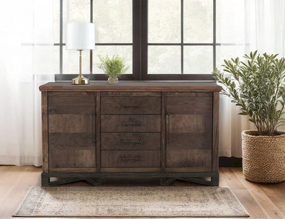 IFD  - Walnut  - 4 Drawer & 2 Door, Console  - IFD3421CNS view 4