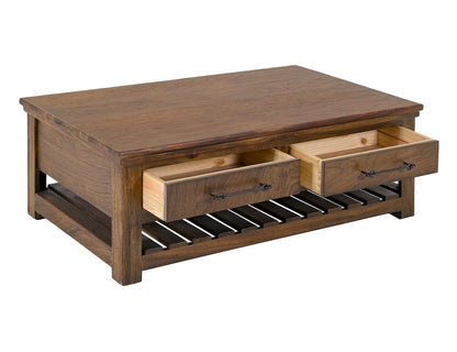 IFD  - Walnut  - 4 Drawer, Cocktail Table  - IFD3422CKT view 4