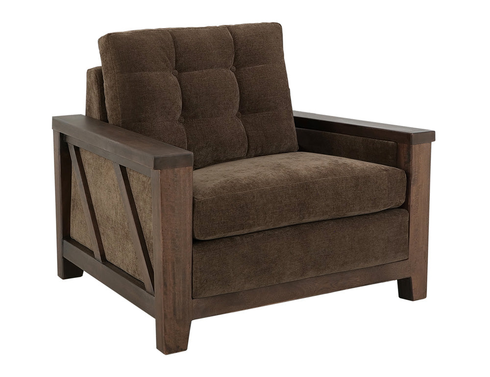 IFD - Walnut - Armchair in Deep Forest Brown - IUP342-ACH-182 view 1