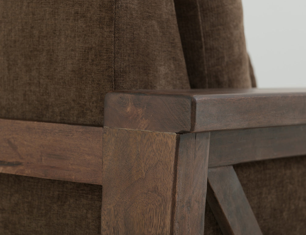 IFD - Walnut - Armchair in Deep Forest Brown - IUP342-ACH-182 view 3