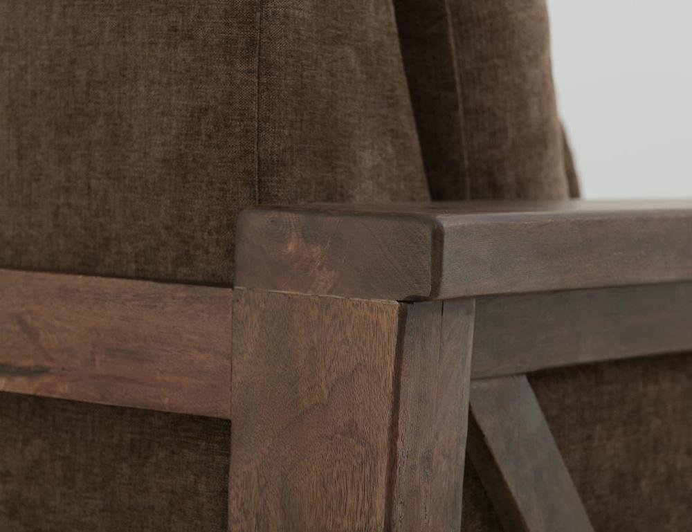 IFD - Walnut - Armchair in Deep Forest Brown - IUP342-ACH-182 veiw 2