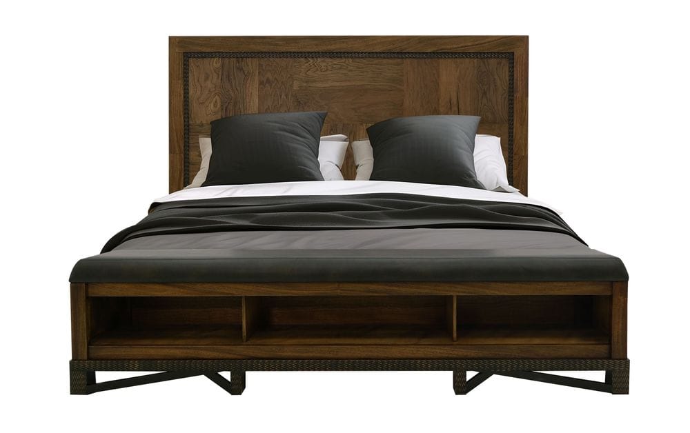 IFD - Walnut - King Bed in Walnut Brown - IFD3421BEDEK view 1